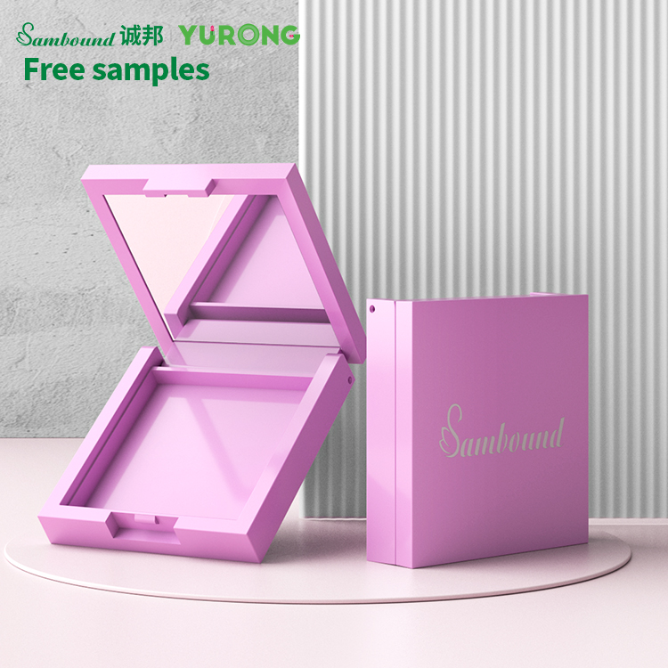Custom pink empty blusher Powder compact case 10ml